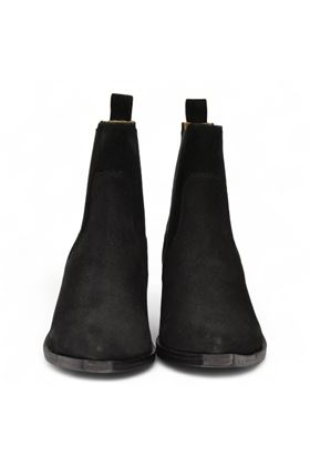 Texano donna in camoscio colore nero. FRAU | 76A3-NERO