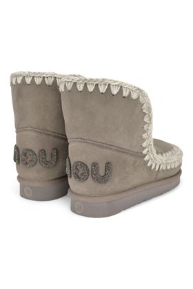 Tronchetto donna in camoscio colore groigio. MOU | 101050-NGR