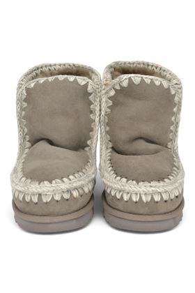 Tronchetto donna in camoscio colore groigio. MOU | 101050-NGR