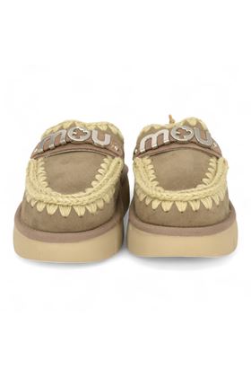 Ciabatta donna in camoscio colore grigio. MOU | 531001A-ELGR