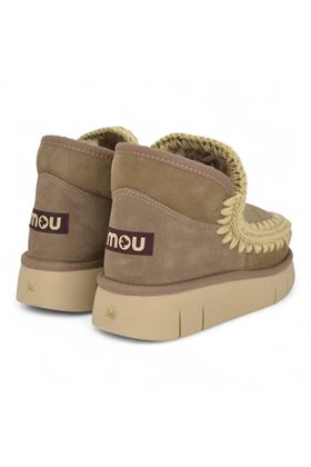 Tronchetto donna in camoscio colore grigio. MOU | 531009-ELGR