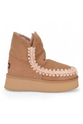 Tronchetto donna in camoscio colore cuoio. MOU | 6810010-PKBR