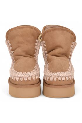 Tronchetto donna in camoscio colore cuoio. MOU | 6810010-PKBR