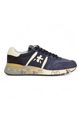 Sneakers uomo in camoscio e nylon colore blu notte. PREMIATA | LANDER-7702