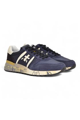 Sneakers uomo in camoscio e nylon colore blu notte. PREMIATA | LANDER-7702