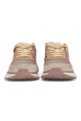 Sneakers donna in camoscio e tela colore rosa antico. PREMIATA | LAURYN-7801