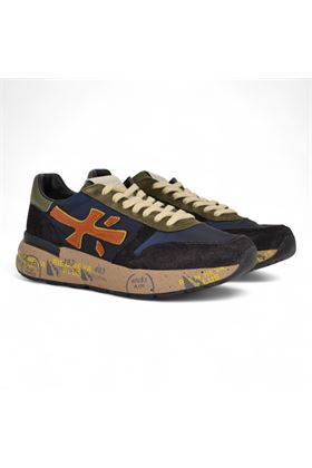 Sneakersw in camoscio e nylon colore blu. PREMIATA | MICK-7721