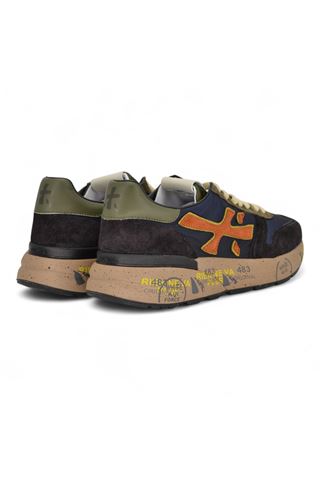 Sneakersw in camoscio e nylon colore blu. PREMIATA | MICK-7721