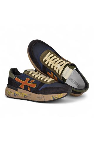 Sneakersw in camoscio e nylon colore blu. PREMIATA | MICK-7721
