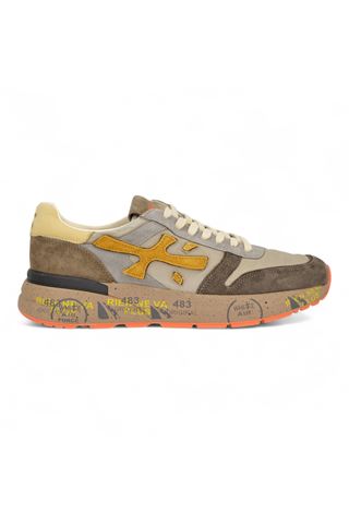Sneakersw in camoscio e nylon colore beige. PREMIATA | MICK-7866