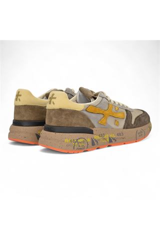 Sneakersw in camoscio e nylon colore beige. PREMIATA | MICK-7866