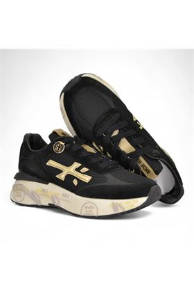 Sneakers donna in camoscio e nylon colore nero. PREMIATA | MOERUND-7799