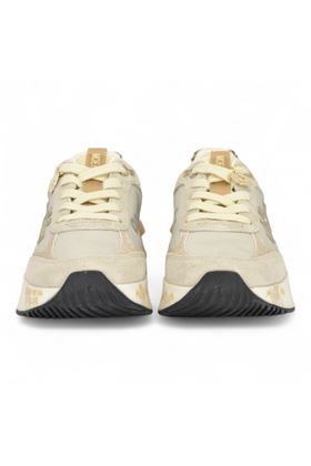 Sneakers donna in camoscio e nylon colore panna. PREMIATA | MOERUND-7800