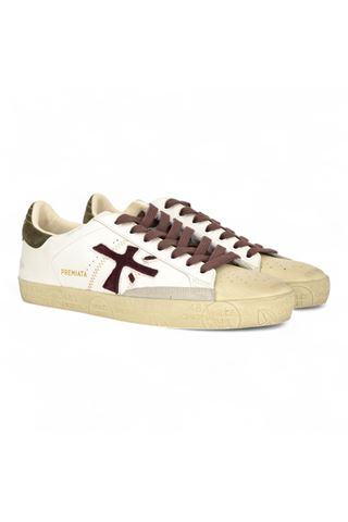 Sneakers uomo in pelle colore panna. PREMIATA | STEVEN-7628