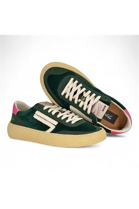 Sneaker donnain velluto colore verde. PURAAI | PU405PD-017