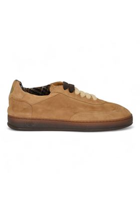 Sneaker uomo in camoscio colore cammello SOLDINI | AKIRA-CAMMELLO