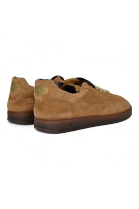 Sneaker uomo in camoscio colore cammello SOLDINI | AKIRA-CAMMELLO