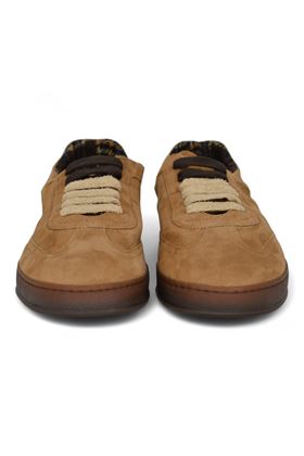 Sneaker uomo in camoscio colore cammello SOLDINI | AKIRA-CAMMELLO