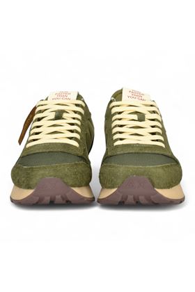 Sneaker uomo in camoscio e e nylon colore militare. SUN68 | 45105-74