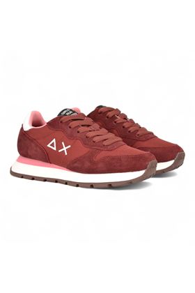 Sneaker donna in camoscio e nylon colore bordò. SUN68 | 45201-35