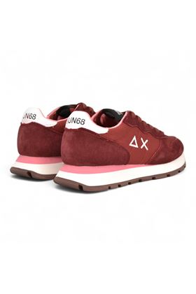 Sneaker donna in camoscio e nylon colore bordò. SUN68 | 45201-35