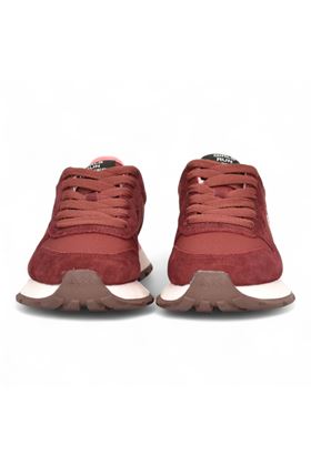 Sneaker donna in camoscio e nylon colore bordò. SUN68 | 45201-35