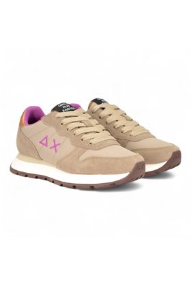 Sneaker donna in camoscio e nylon colore beige. SUN68 | 45201-77