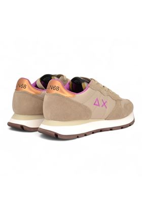 Sneaker donna in camoscio e nylon colore beige. SUN68 | 45201-77