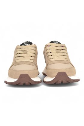 Sneaker donna in camoscio e nylon colore beige. SUN68 | 45201-77
