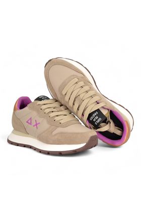 Sneaker donna in camoscio e nylon colore beige. SUN68 | 45201-77