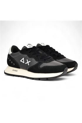 Sneaker donna in camoscio e nylon colore nero. SUN68 | 45206-11