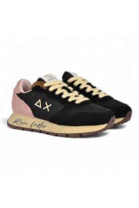 Sneaker donna in camoscio e nylon colore nero. SUN68 | 45207-11