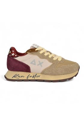 Sneaker donna in camoscio e nylon colore beige. SUN68 | 45207-16