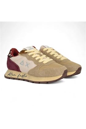 Sneaker donna in camoscio e nylon colore beige. SUN68 | 45207-16