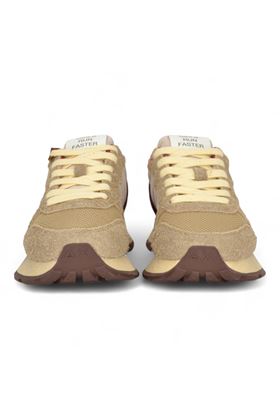 Sneaker donna in camoscio e nylon colore beige. SUN68 | 45207-16
