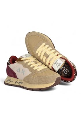 Sneaker donna in camoscio e nylon colore beige. SUN68 | 45207-16