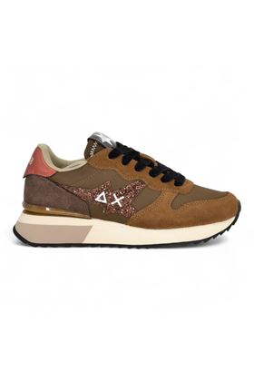 Sneaker donna in camoscio e nylon colore marrone. SUN68 | 45217-08
