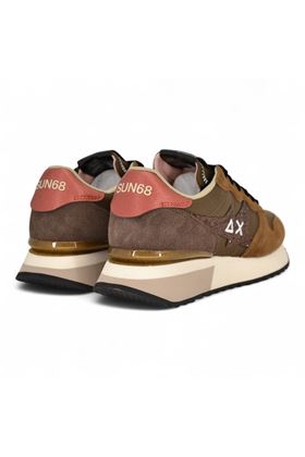 Sneaker donna in camoscio e nylon colore marrone. SUN68 | 45217-08