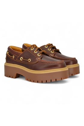 Scarpa lacci donna in pelle colore vinaccio. TIMBERLAND | A2QDM-D571