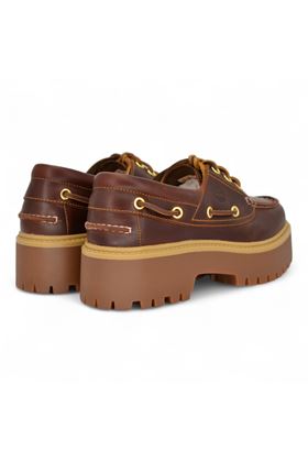 Scarpa lacci donna in pelle colore vinaccio. TIMBERLAND | A2QDM-D571