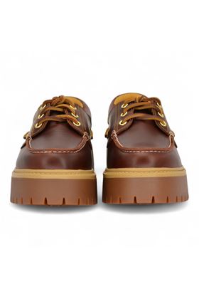 Scarpa lacci donna in pelle colore vinaccio. TIMBERLAND | A2QDM-D571