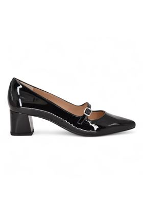 Decoltè in vernice colore nero. UNISA | JUNDE-NERO