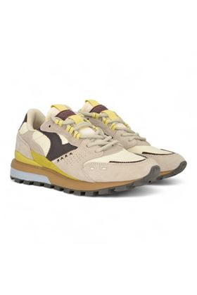 Sneaker donna in camoscio e nylon colore beige. VICTORIA | 1156112-BEIGE