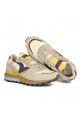 Sneaker donna in camoscio e nylon colore beige. VICTORIA | 1156112-BEIGE
