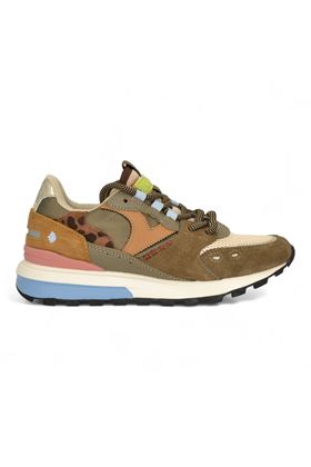 Sneaker donna in camoscio e nylon colore marrone. VICTORIA | 1156112-CIOCCOLATA