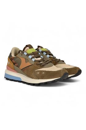 Sneaker donna in camoscio e nylon colore marrone. VICTORIA | 1156112-CIOCCOLATA
