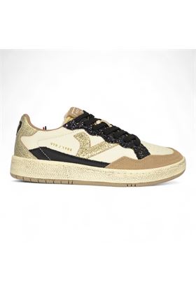 Sneaker donna in pelle colore bianco. VICTORIA | 8806113-TAUPE