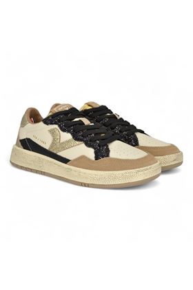 Sneaker donna in pelle colore bianco. VICTORIA | 8806113-TAUPE