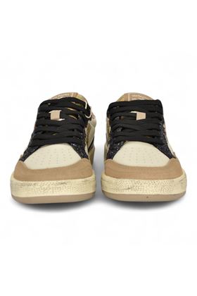 Sneaker donna in pelle colore bianco. VICTORIA | 8806113-TAUPE