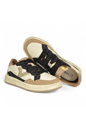 Sneaker donna in pelle colore bianco. VICTORIA | 8806113-TAUPE